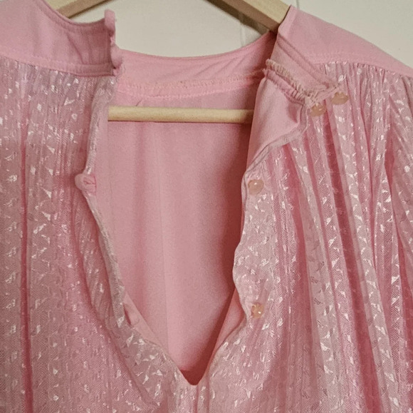 Rare Vintage Risa Ann New York pink lace ruffle Fairy dress size 14 - Picture 8 of 14